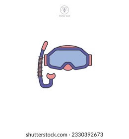 Swimming Goggles icon symbol vector illustration isolated on white background