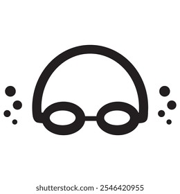 Swimming goggles icon vector design