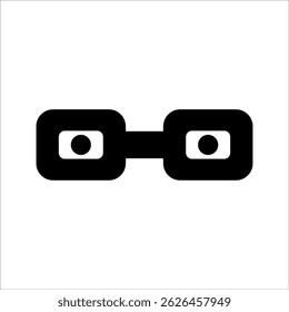 Swimming goggles icon Vector. Flat vector illustration in black on white background. EPS 10