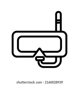 Swimming goggles icon vector. Swimming, sport. line icon style. Simple design illustration editable