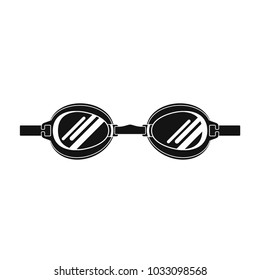 Swimming goggles isolated on white background. Flat styled vector illustration.