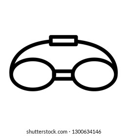 swimming goggles line icon