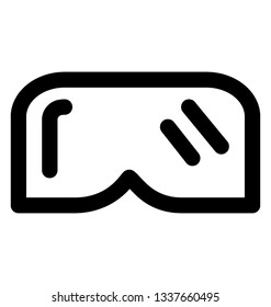 Swimming goggles line vector icon 