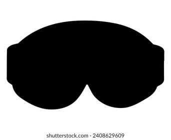 Swimming goggles silhouette vector art white background