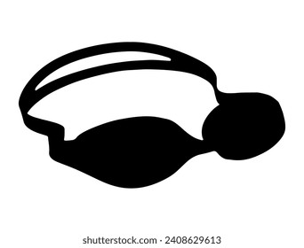 Swimming goggles silhouette vector art white background