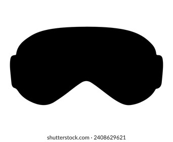 Swimming goggles silhouette vector art white background