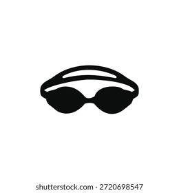 Swimming goggles silhouette vector flat illustration design.