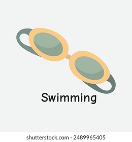 Swimming Goggles for Swimming Sports Vector Illustration