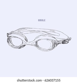 swimming Goggles vector.