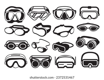 Swimming Goggles vector for print, Swimming Goggles clipart, Swimming Goggles vector illustration