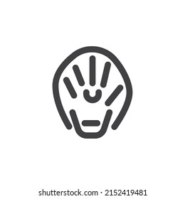 Swimming Hand Paddles line icon. linear style sign for mobile concept and web design. Hand fins outline vector icon. Symbol, logo illustration. Vector graphics