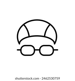 Swimming hat and glasses icon.vector illustration on white background..eps