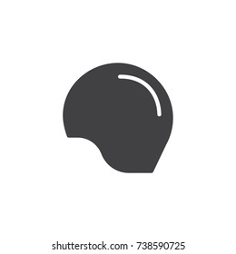 Swimming hat icon vector, filled flat sign, solid pictogram isolated on white. Symbol, logo illustration.