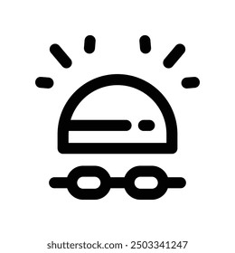 swimming hat icon. vector line icon for your website, mobile, presentation, and logo design.