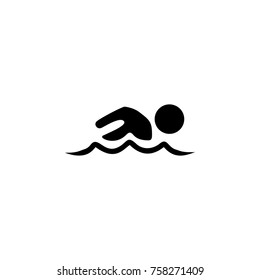swimming icon. Beach holidays simple icon. Travel element icon. Premium quality graphic design. Signs, outline symbols collection icon for websites, web design on white background