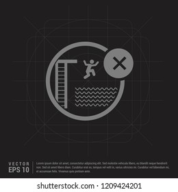 Swimming Icon - Black Creative Background - Free vector icon