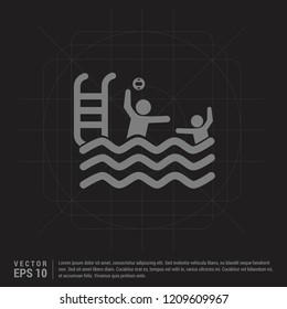 Swimming Icon - Black Creative Background - Free vector icon