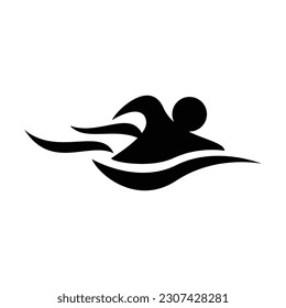 swimming icon design illustration. water sport sign and symbol.