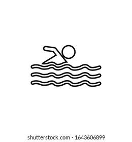 Swimming icon. Design template vector