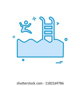 Swimming icon design vector