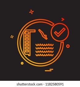 Swimming icon design vector 