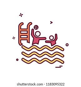 Swimming icon design vector