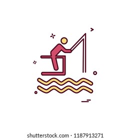 Swimming icon design vector