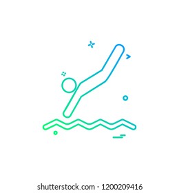 Swimming icon design vector