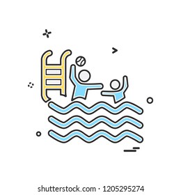 Swimming icon design vector