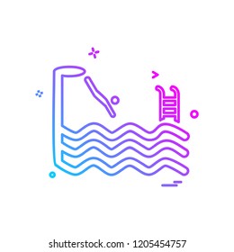 Swimming icon design vector