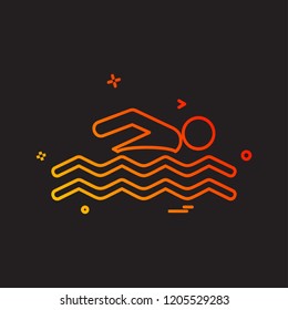 Swimming icon design vector