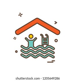 Swimming icon design vector