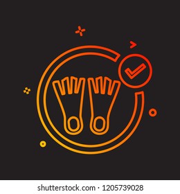 Swimming icon design vector 
