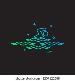 Swimming icon design vector