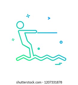 Swimming icon design vector