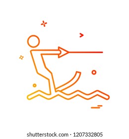 Swimming icon design vector