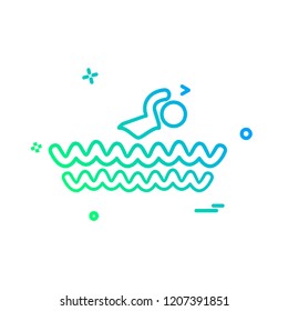 Swimming icon design vector