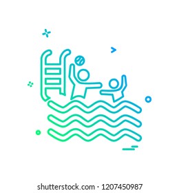 Swimming icon design vector