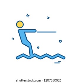 Swimming icon design vector