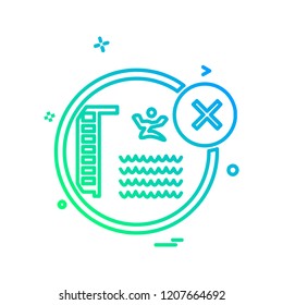 Swimming icon design vector 