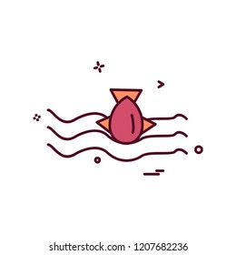 Swimming icon design vector
