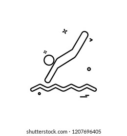Swimming icon design vector