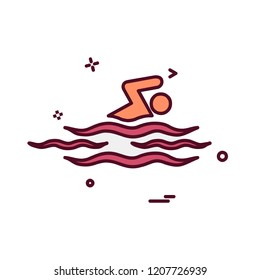 Swimming icon design vector