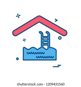 Swimming icon design vector