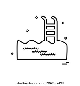 Swimming icon design vector