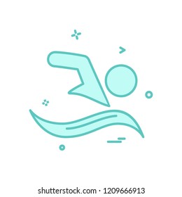 Swimming icon design vector