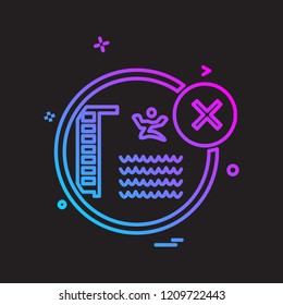 Swimming icon design vector 