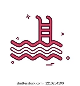 Swimming icon design vector 