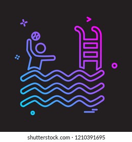 Swimming icon design vector 