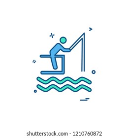Swimming icon design vector
